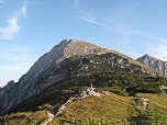 Blick von der Hütte zum Schneibstein