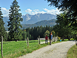 Die Aussicht auf das Karwendelgebirge