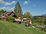 Blick auf die Elmauer Alm vom Süden