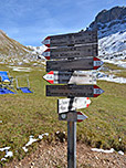 Wegweiser an der Gampenalm