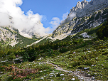 Blick von der Hütte zum Ellmauer Tor