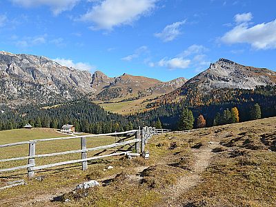Blick über die Glatschalm zum Zendleser Kofel