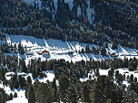 Links die Hütte beim Aufsteig zum Großen Gabler