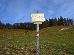 Wegweiser bei der Alm