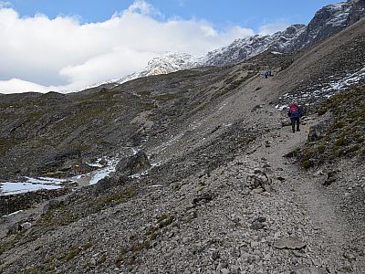 Der Weg über das Zugspitzplatt Richtung Zugspitze