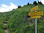 Wegweiser an der Lechaschauer Alm