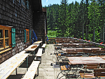 Terrasse der Lenggrieser Hütte