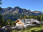 Blick über die Lyfialm und das Martelltal