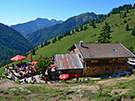 Die Mariandlalm mit ihrer sonnigen Terrasse