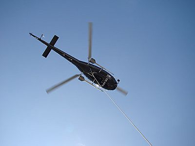 ...erfolgt per Hubschrauber