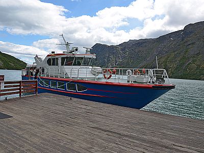 Die Bootsanlegestelle von Memurubu