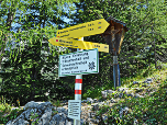 Wegweiser an der Mittenwalder Hütte