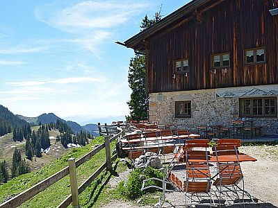 Terrasse der Priener Hütte