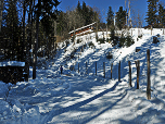 Die Reiseralm beim Aufstieg