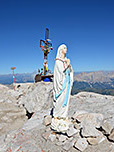 Gipfelmadonna und Kreuz am Piz Boe