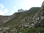 Die Berghütte am Rotsteinpass