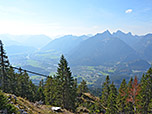 Blick von der Hütte zu den Tannheimer Bergen