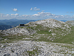 Hütte beim Abstieg vom Hochschwabgipfel gesehen