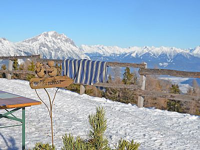 Auf der Terrasse der Simmeringalm