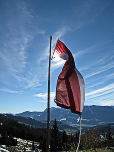Tiroler Fahne bei der Hütte