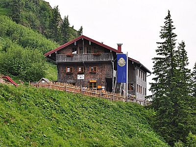 Blick zurück beim Abstieg