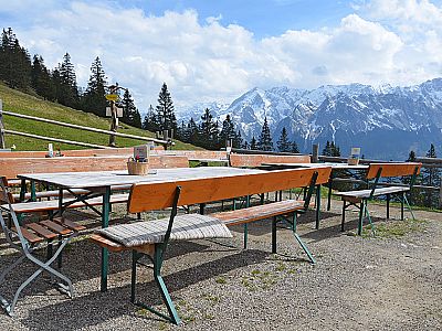 Auf der Hüttenterrasse