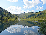 Tappenkarsee mit Tappenkarseehütte und Glingspitze