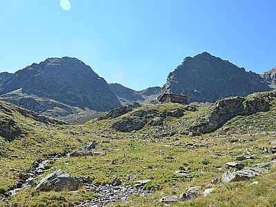 Blick zurück während des Abstiegs nach Terenten