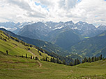Blick zum Karwendel-Hauptkamm