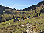 Blick über den Firstgraben und die Untere Firstalm