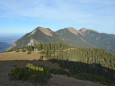 Blick zum Hohen Fricken, zum Bischof und zum Krottenkopf