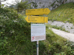 Wegweiser beim Wimbachschloss