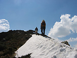 Der Weg zum Schwarzhornsattel im Frühjahr