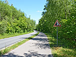 ...und erreichen im Donautal eine Landstraße