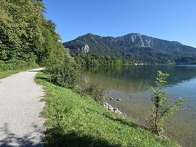 Entlang des Ufers geht es zurück nach Kochel