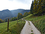 Der Weg wendet sich nach Süden