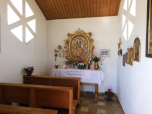 Ein Marienbild schmückt den Innenraum der Kapelle