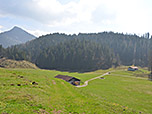 Blick hinunter zur Käsalm