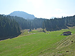 Blick hinunter zur Käsalm