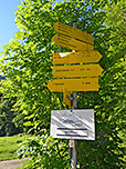 Wegweiser am Ausgangspunkt