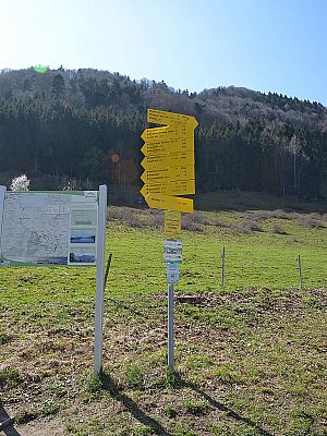 Wegweiser am oberen Parkplatz