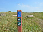 Nach dem Parkplatz schlagen wir den Wanderweg Nordsøstien ein