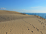 Im weichen Sand geht es südwärts...