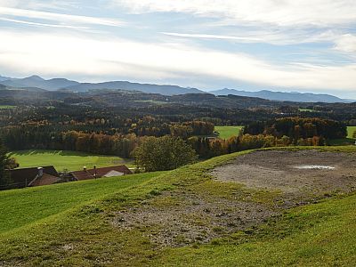 Am Horizont hebt sich rechts im Bild die Benediktenwand ab