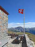 Auf der Terrasse der Es-Cha-Hütte