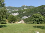 Eine private Hütte am Fuß des Monte Misone