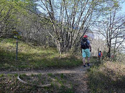 Die Wege führen wieder zusammen, wir halten uns rechts.