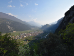 Dro und der Ausblick durchs Sarca Tal nach Süden