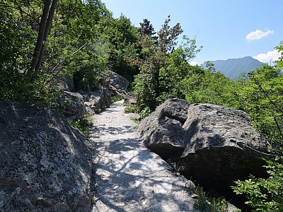 Flach spazieren wir hoch über dem Ostufer nach Südwesten