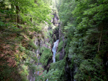 Tiefblick von der Brücke